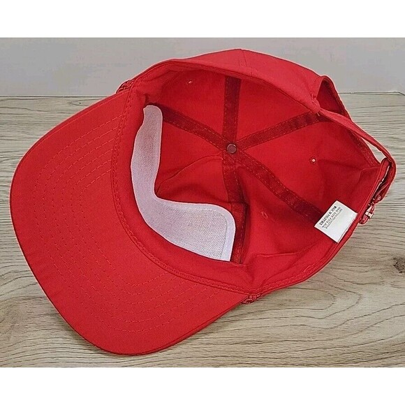 Vintage Zipper Strap Rope Hat ~ Pizza Hut Red Rope Hat - Picture 2 of 11